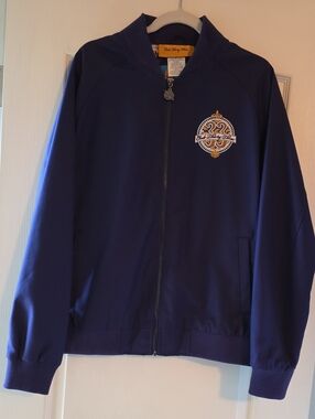 Disney Navy Blue Bomber Jacket with Gold Crest